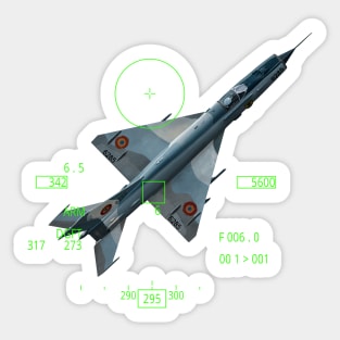 F-16 Viper close lock on Mig 21 Sticker